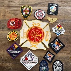 Vintage fire department patches